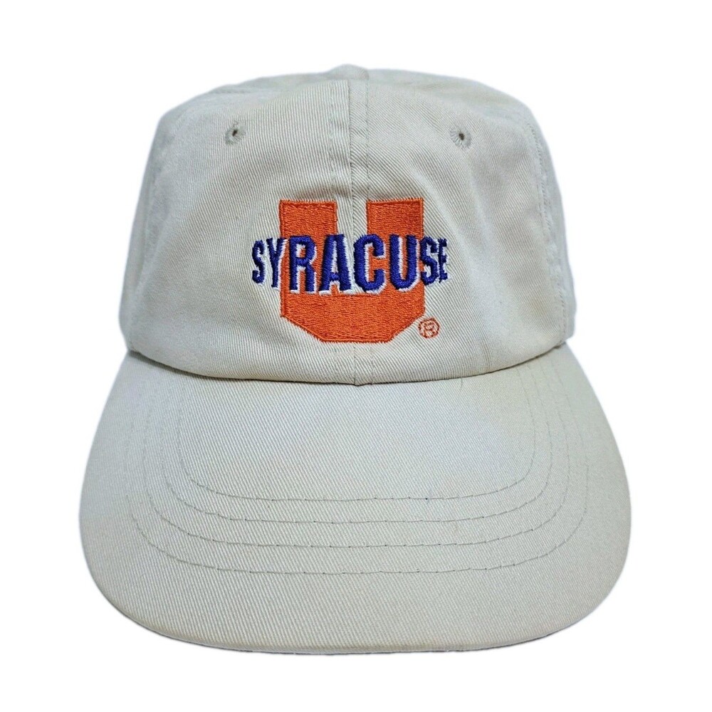 Syracuse University Signatures Hat Cap Khaki Beige Tan Vintage Strapback Orange